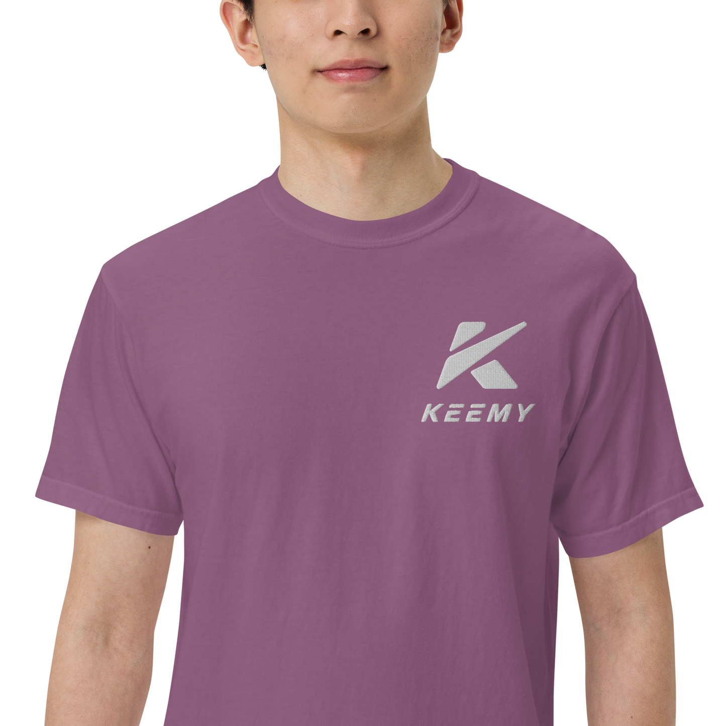 KEEMY Embroidery Unisex garment-dyed heavyweight t-shirt