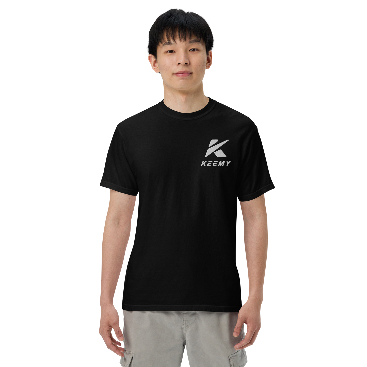 KEEMY Embroidery Unisex garment-dyed heavyweight t-shirt