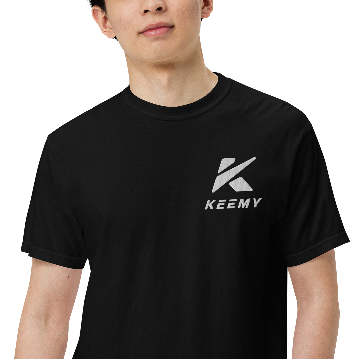 KEEMY Embroidery Unisex garment-dyed heavyweight t-shirt
