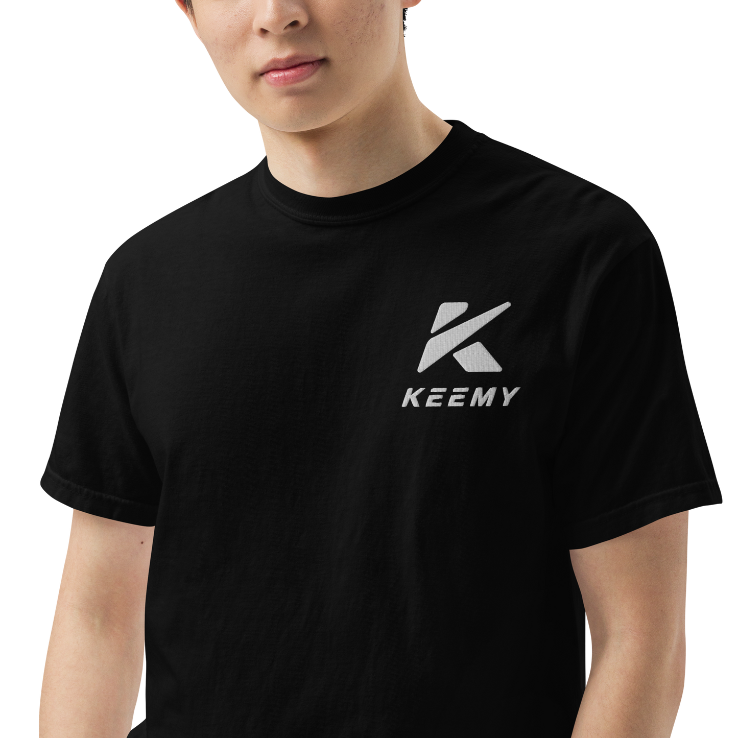 KEEMY Embroidery Unisex garment-dyed heavyweight t-shirt