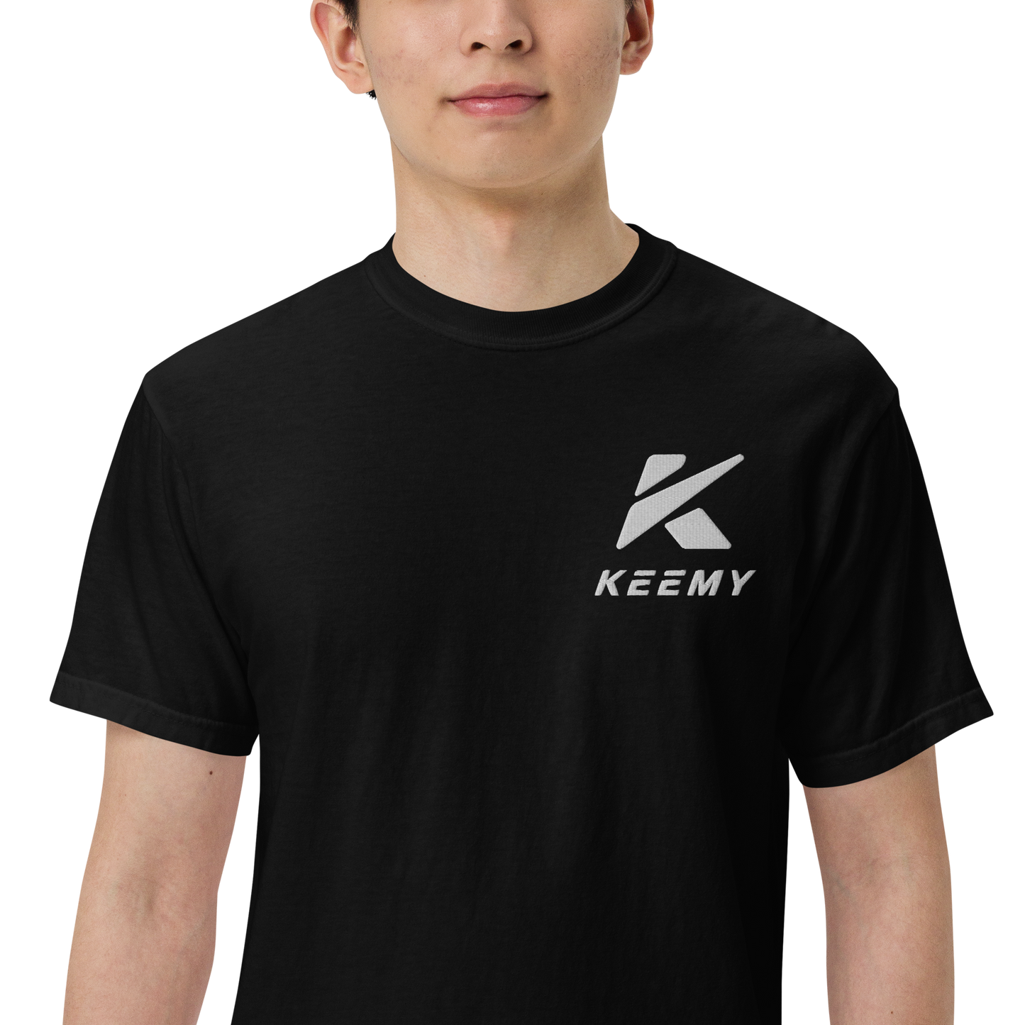 KEEMY Embroidery Unisex garment-dyed heavyweight t-shirt