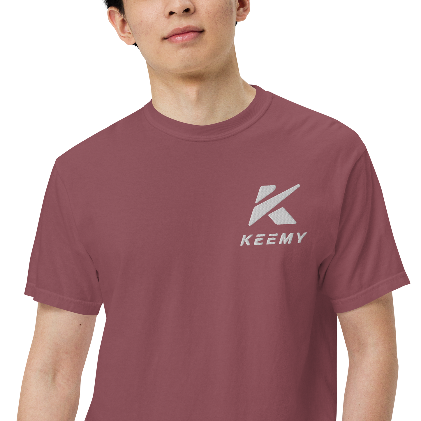 KEEMY Embroidery Unisex garment-dyed heavyweight t-shirt