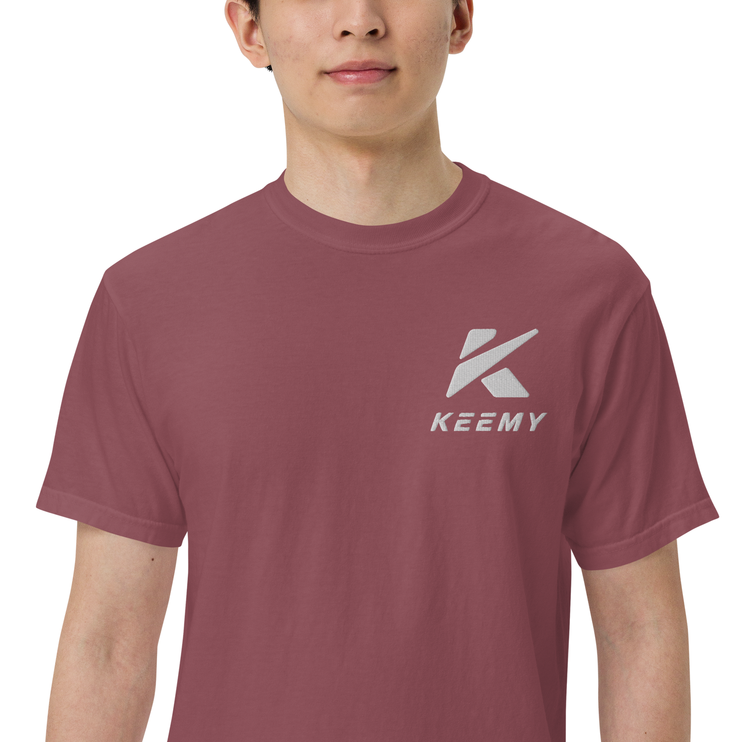 KEEMY Embroidery Unisex garment-dyed heavyweight t-shirt