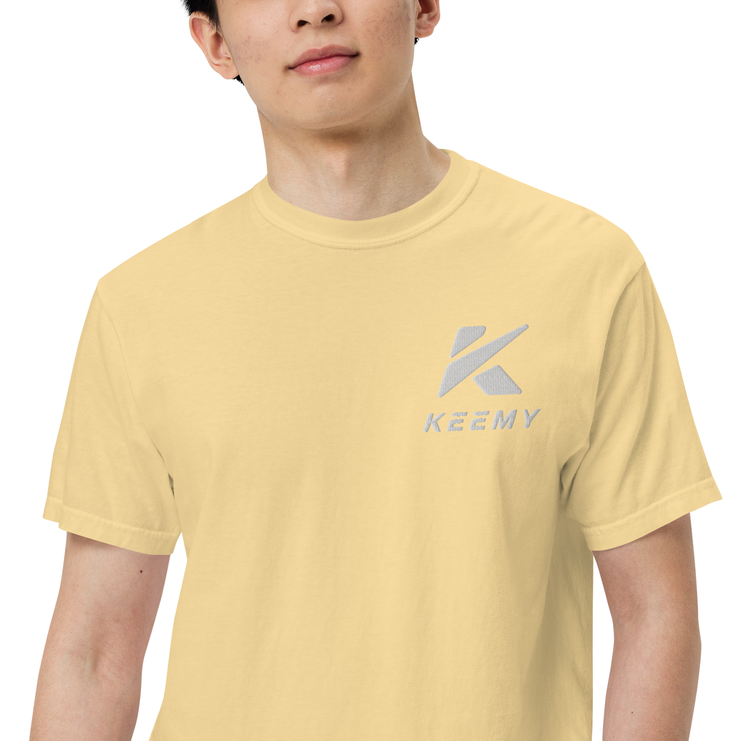 KEEMY Embroidery Unisex garment-dyed heavyweight t-shirt