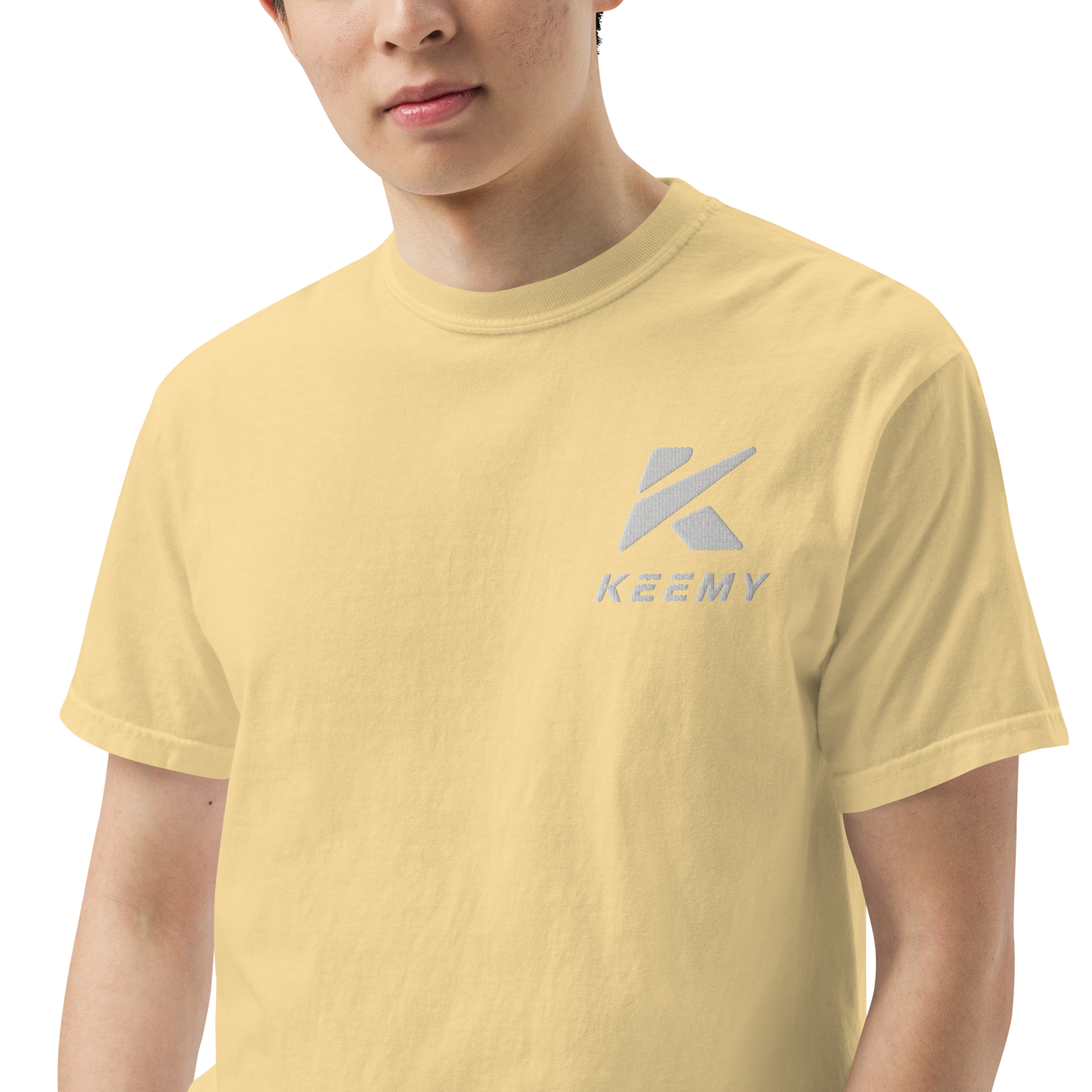 KEEMY Embroidery Unisex garment-dyed heavyweight t-shirt