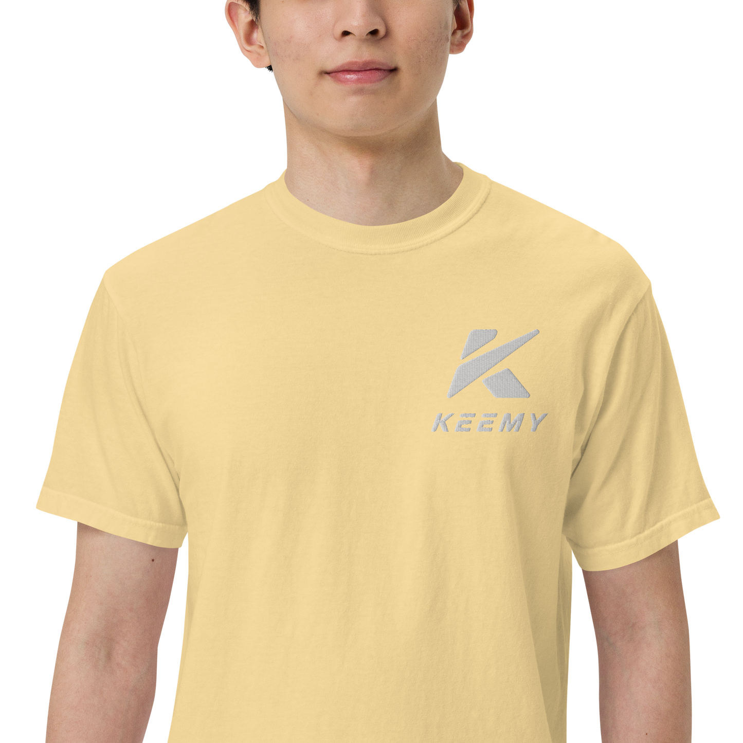 KEEMY Embroidery Unisex garment-dyed heavyweight t-shirt