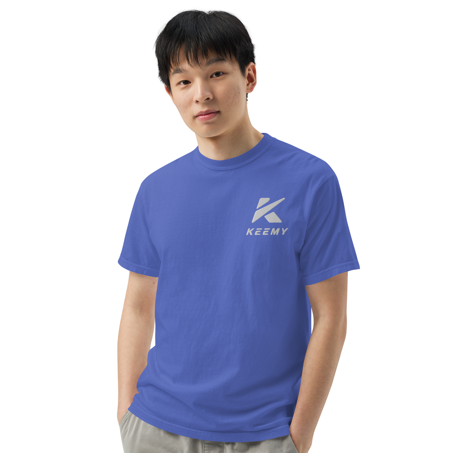 KEEMY Embroidery Unisex garment-dyed heavyweight t-shirt