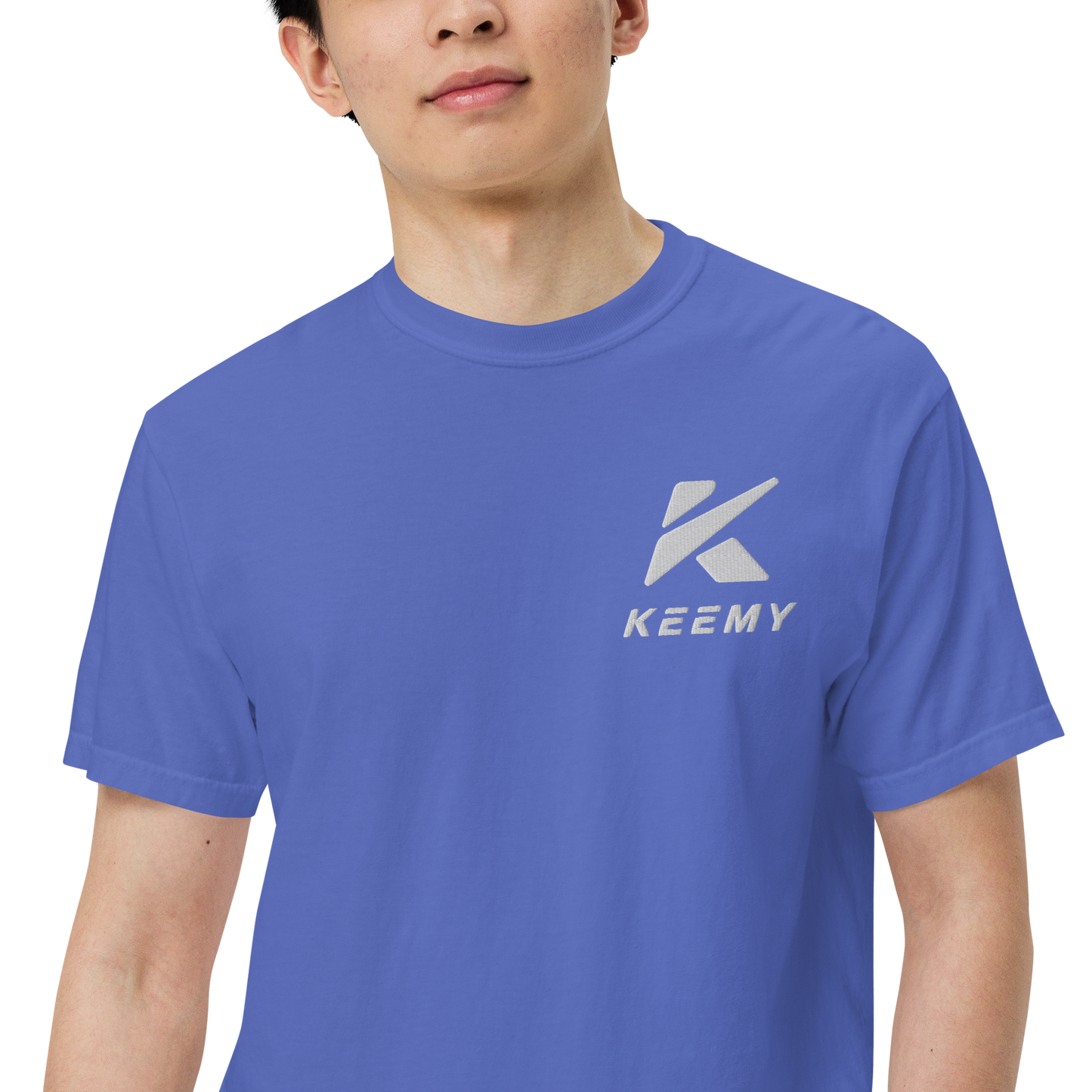 KEEMY Embroidery Unisex garment-dyed heavyweight t-shirt