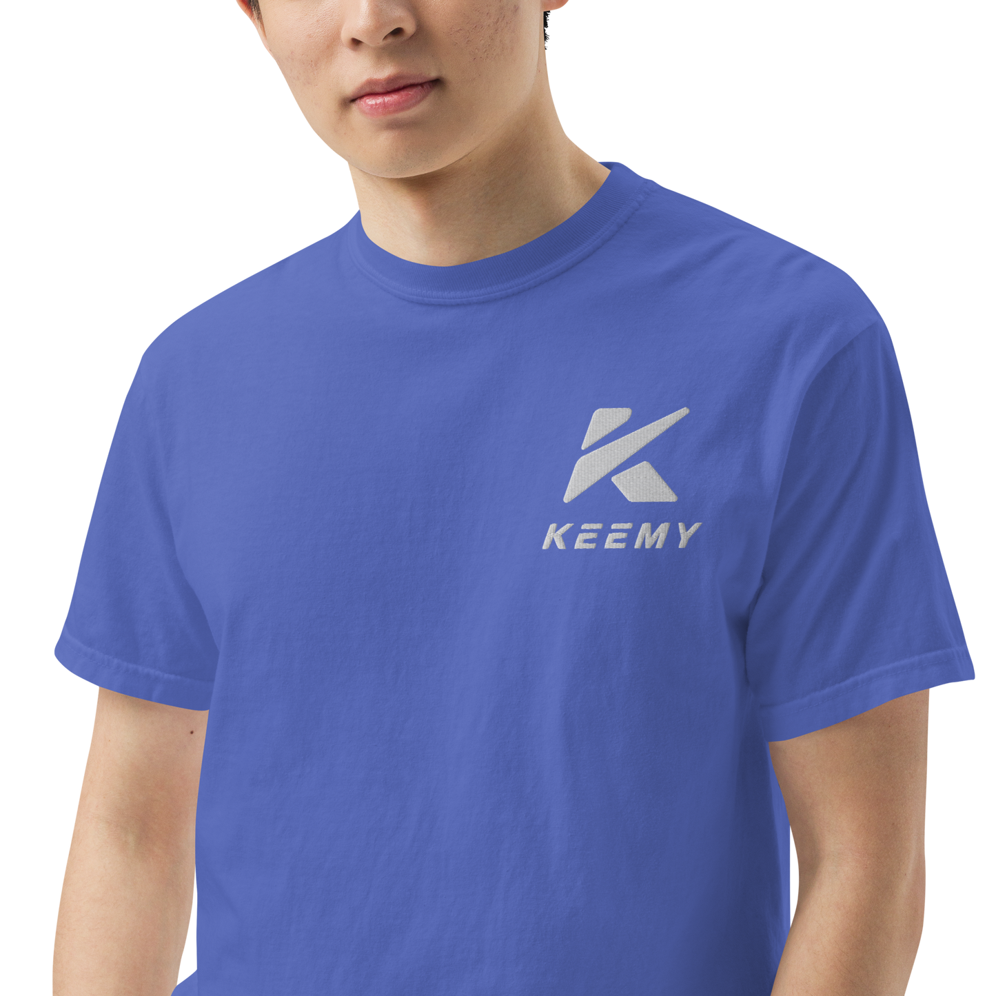KEEMY Embroidery Unisex garment-dyed heavyweight t-shirt