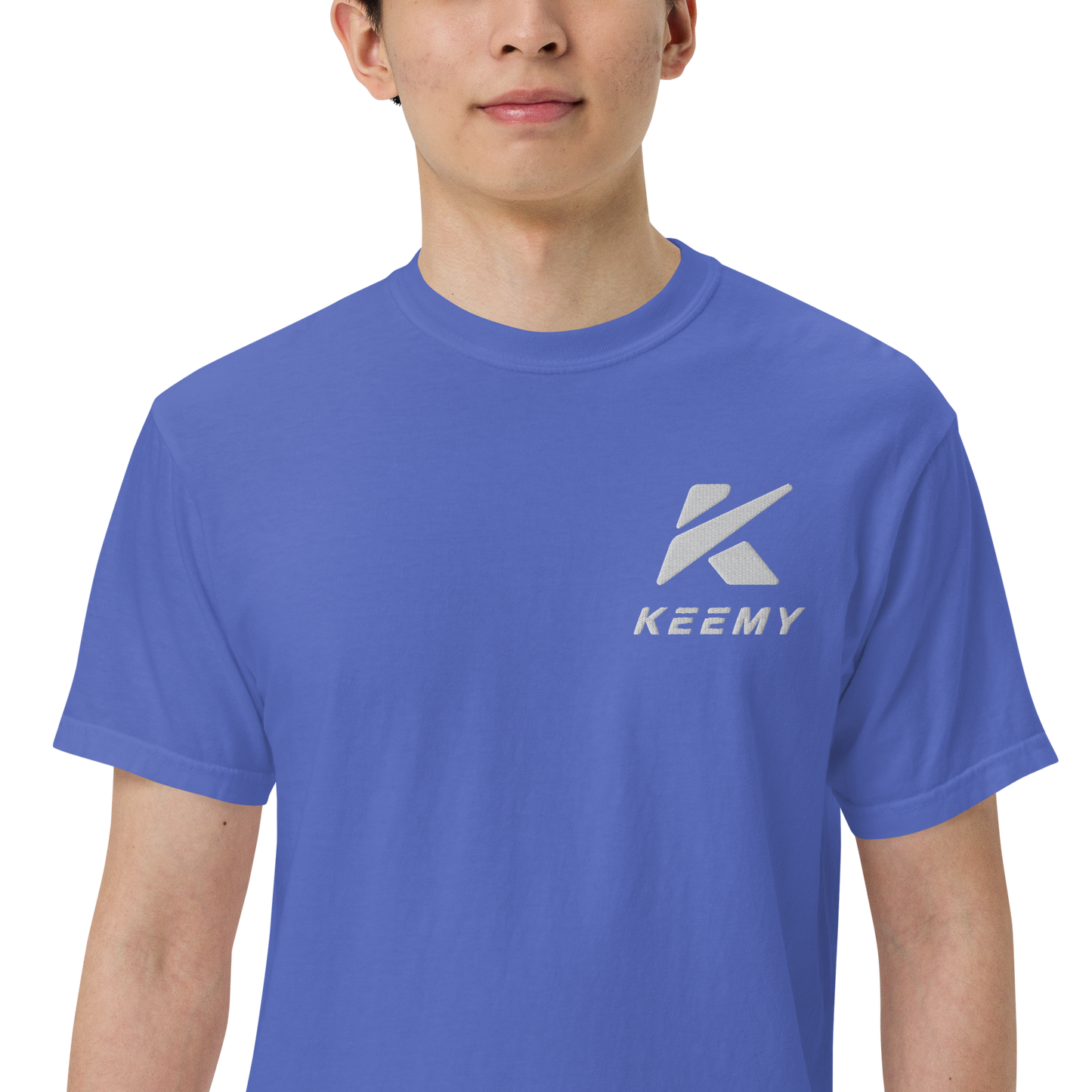 KEEMY Embroidery Unisex garment-dyed heavyweight t-shirt