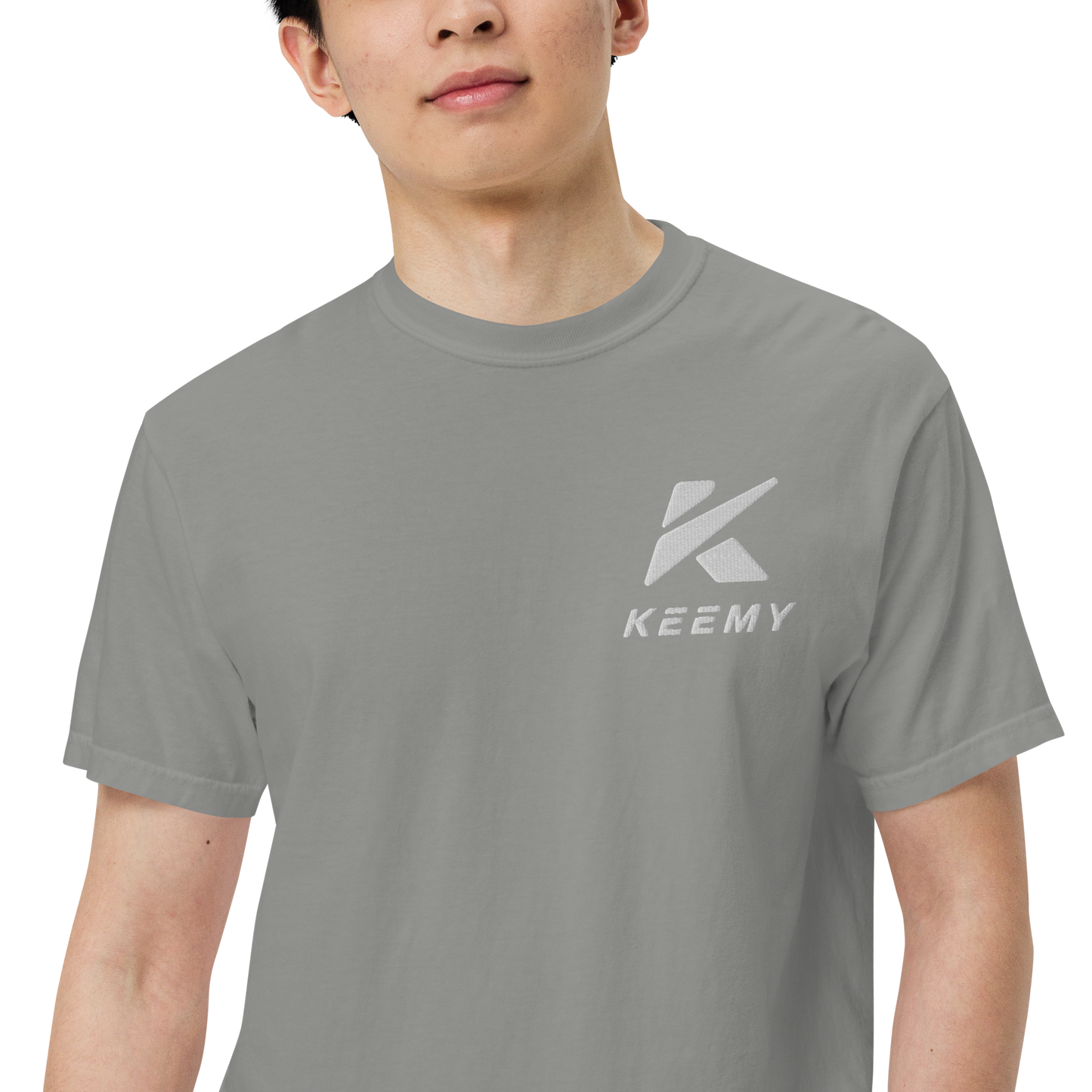KEEMY Embroidery Unisex garment-dyed heavyweight t-shirt