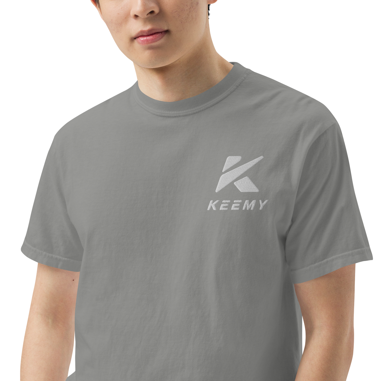 KEEMY Embroidery Unisex garment-dyed heavyweight t-shirt