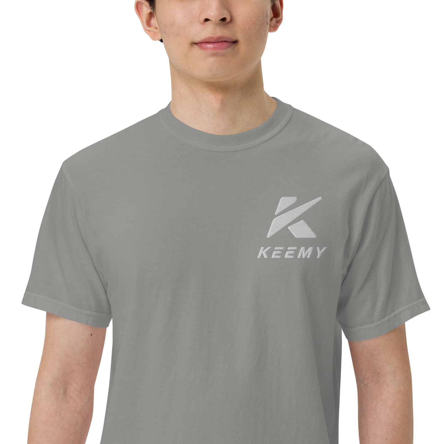 KEEMY Embroidery Unisex garment-dyed heavyweight t-shirt