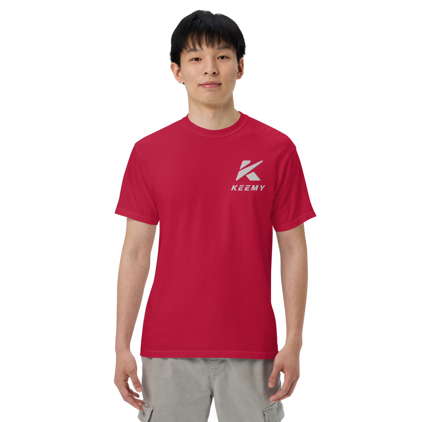 KEEMY Embroidery Unisex garment-dyed heavyweight t-shirt