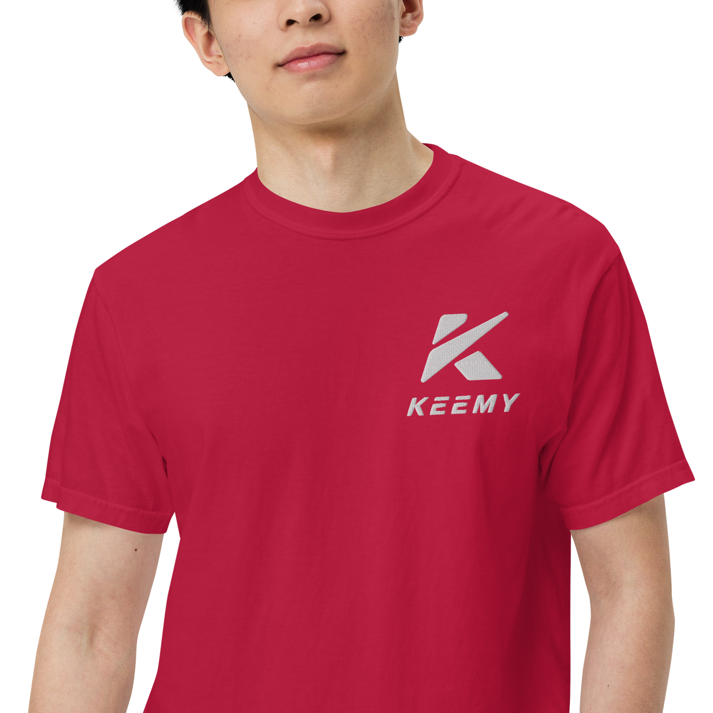 KEEMY Embroidery Unisex garment-dyed heavyweight t-shirt