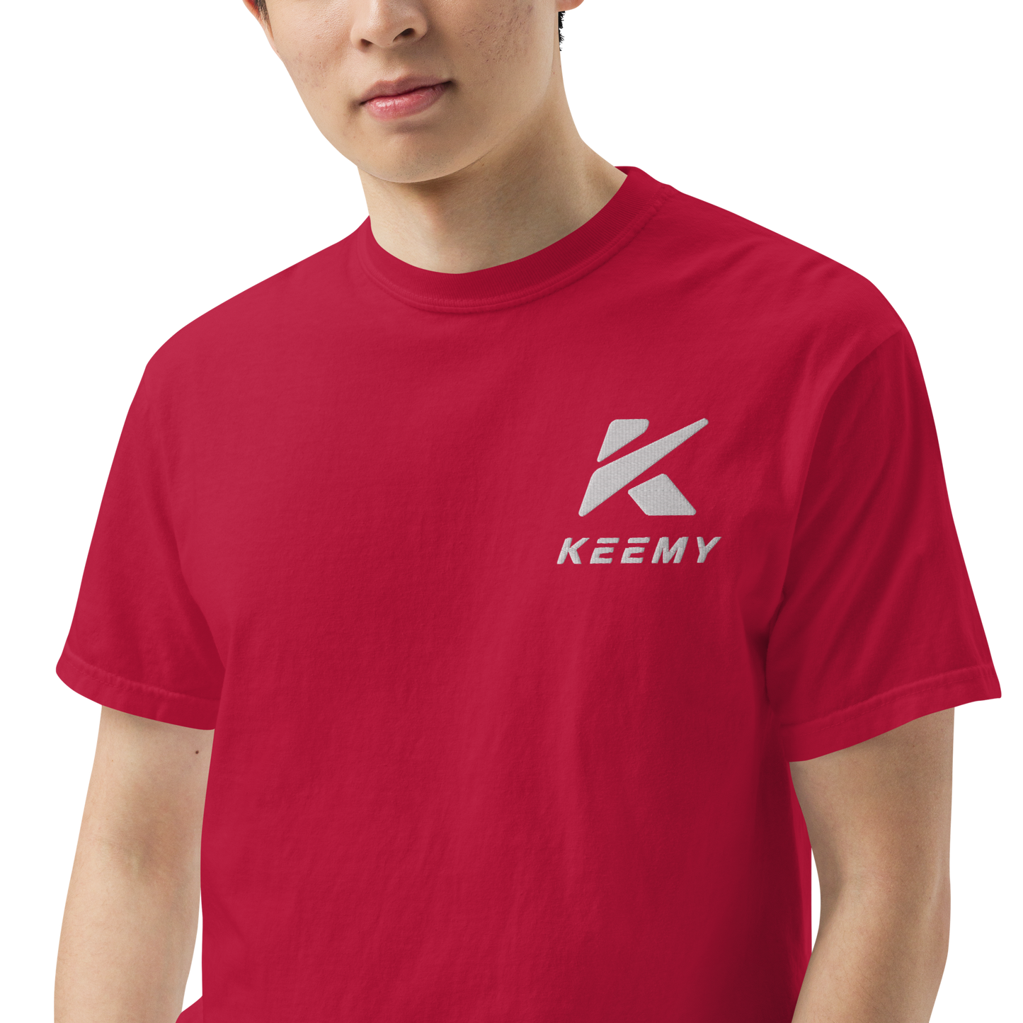 KEEMY Embroidery Unisex garment-dyed heavyweight t-shirt