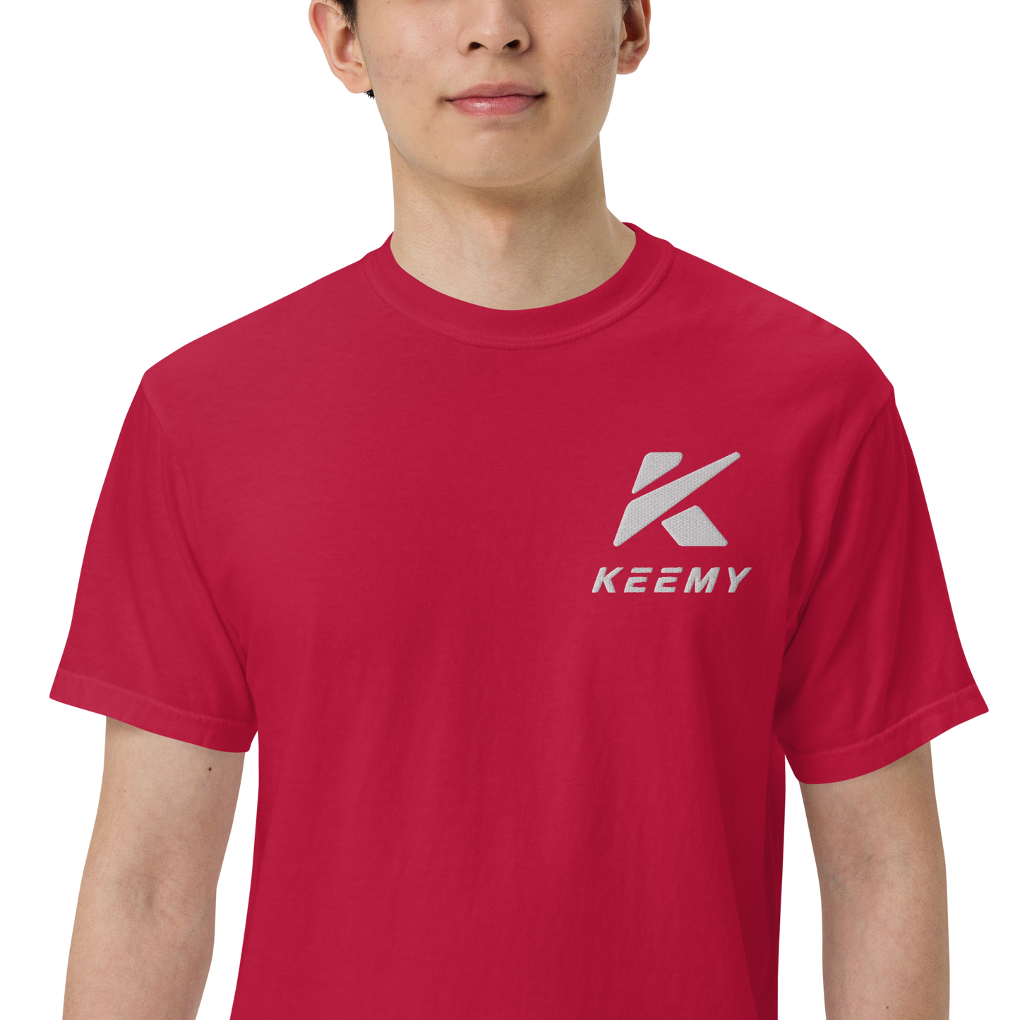 KEEMY Embroidery Unisex garment-dyed heavyweight t-shirt