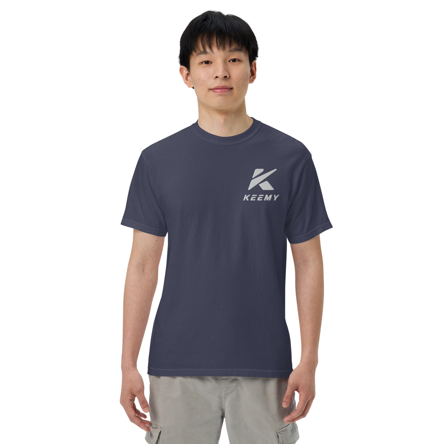 KEEMY Embroidery Unisex garment-dyed heavyweight t-shirt