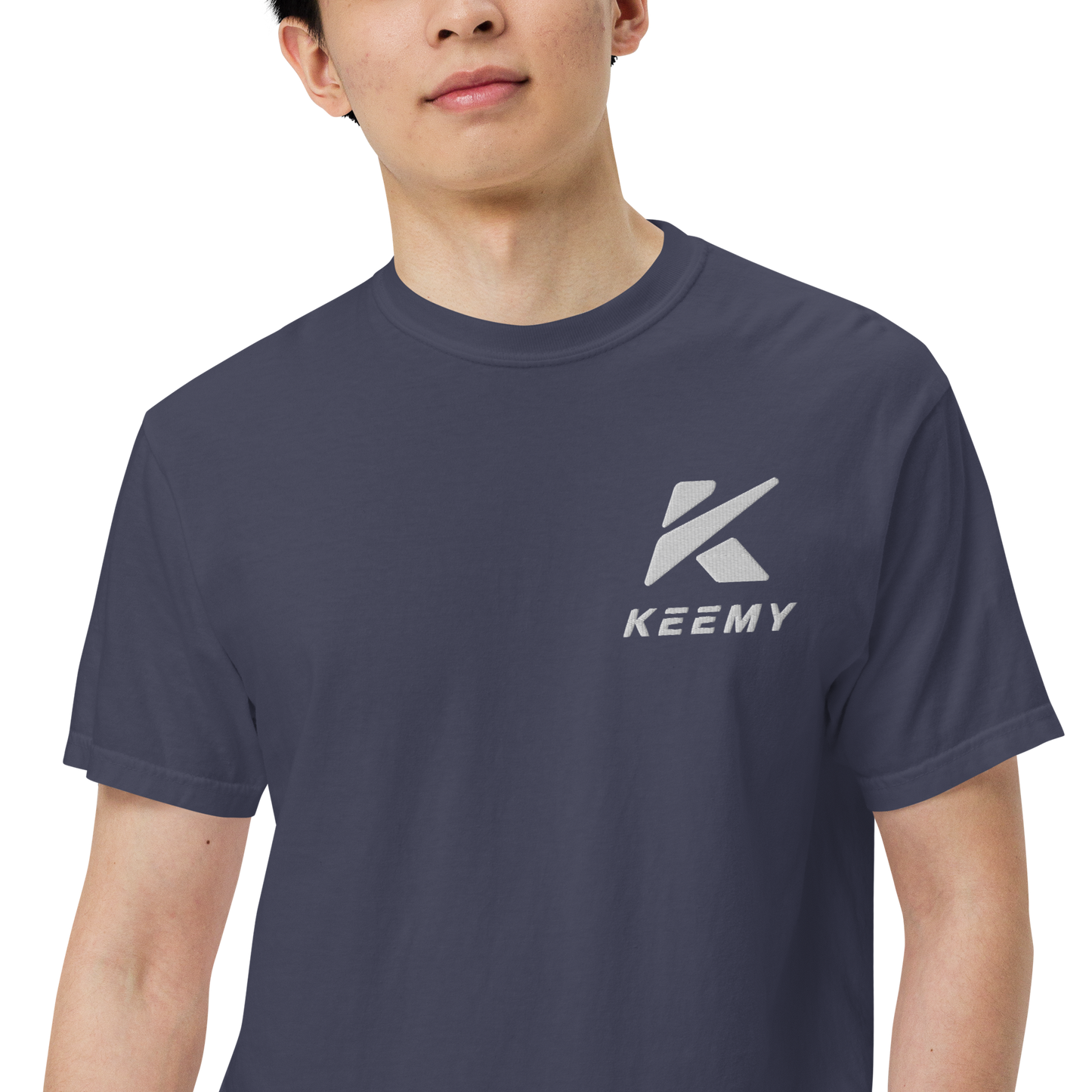 KEEMY Embroidery Unisex garment-dyed heavyweight t-shirt
