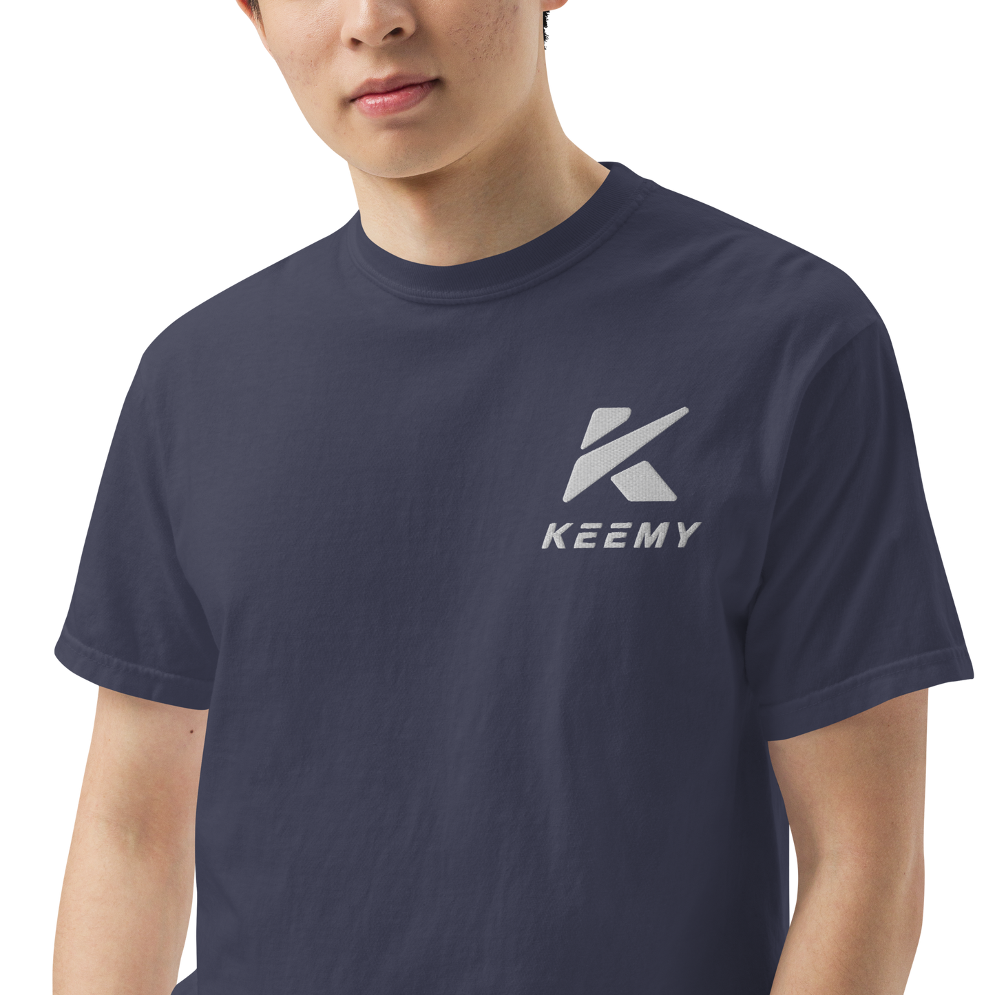 KEEMY Embroidery Unisex garment-dyed heavyweight t-shirt