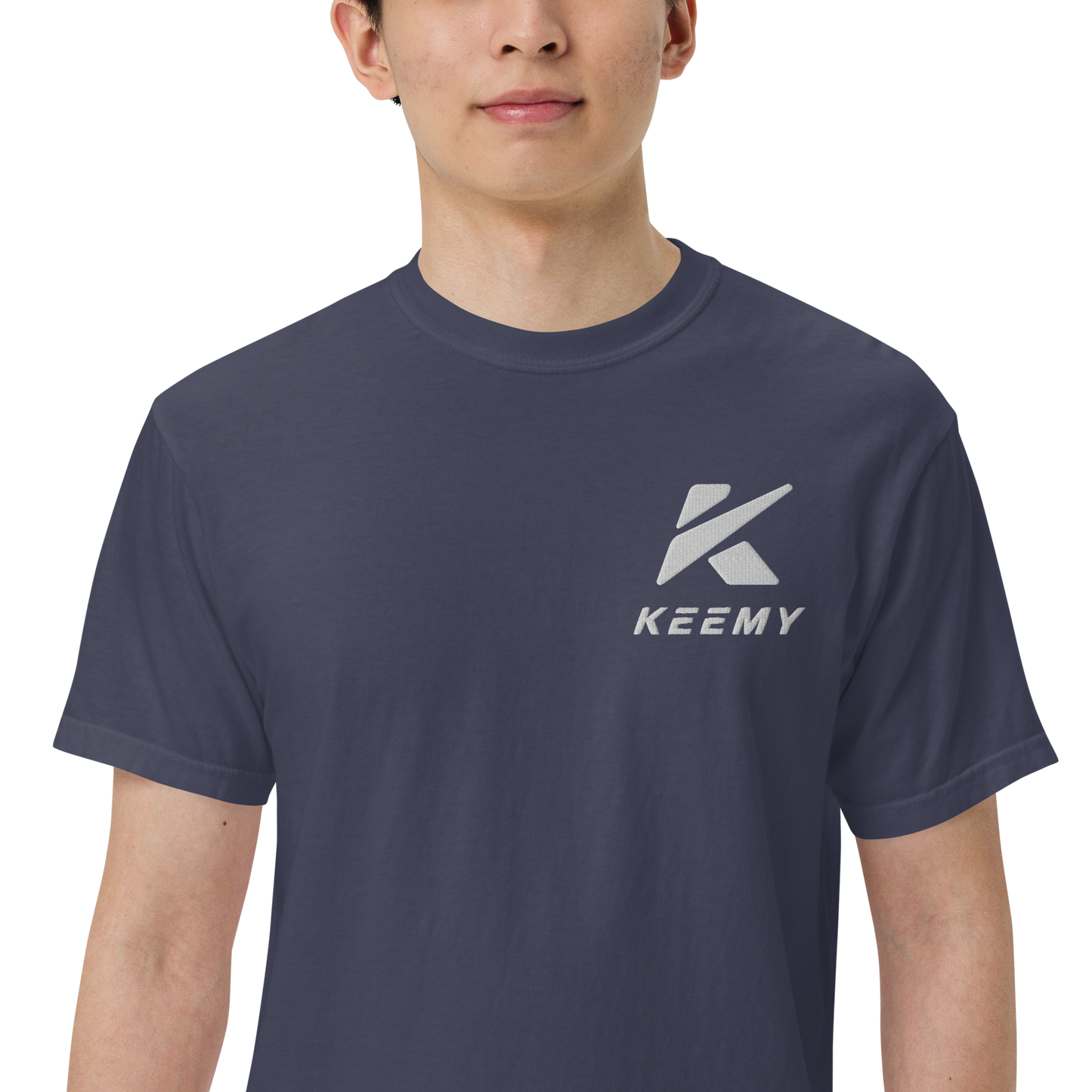 KEEMY Embroidery Unisex garment-dyed heavyweight t-shirt