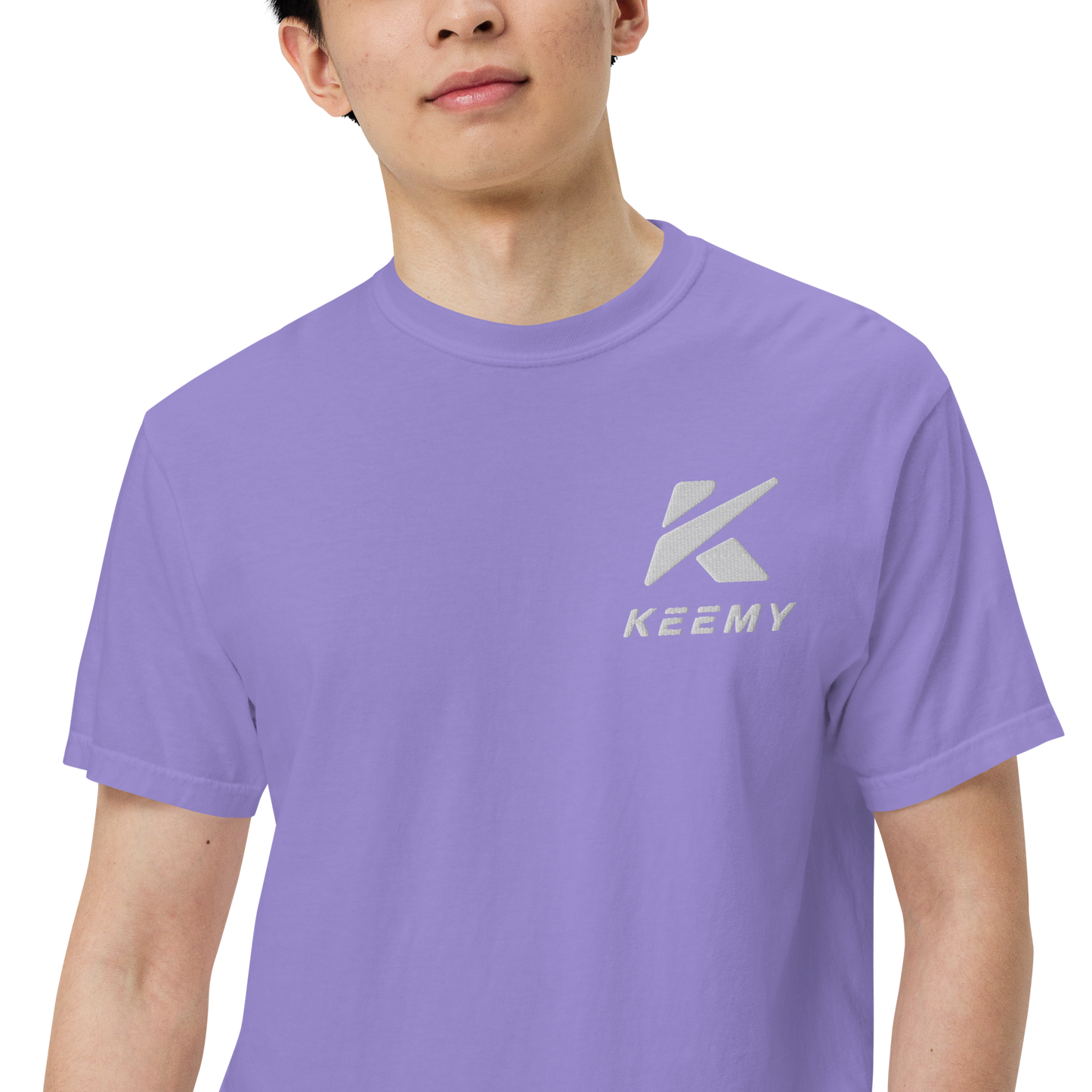 KEEMY Embroidery Unisex garment-dyed heavyweight t-shirt