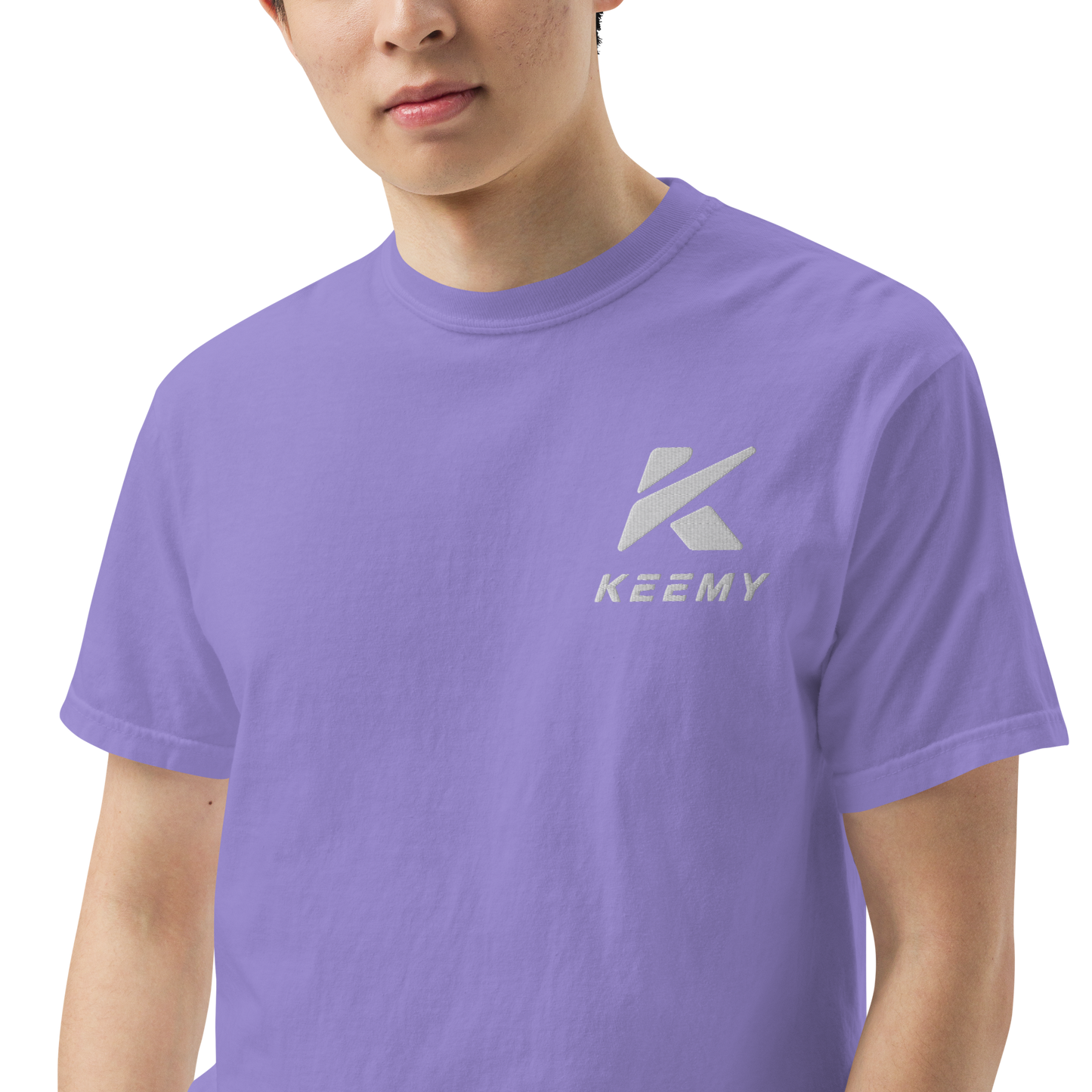KEEMY Embroidery Unisex garment-dyed heavyweight t-shirt