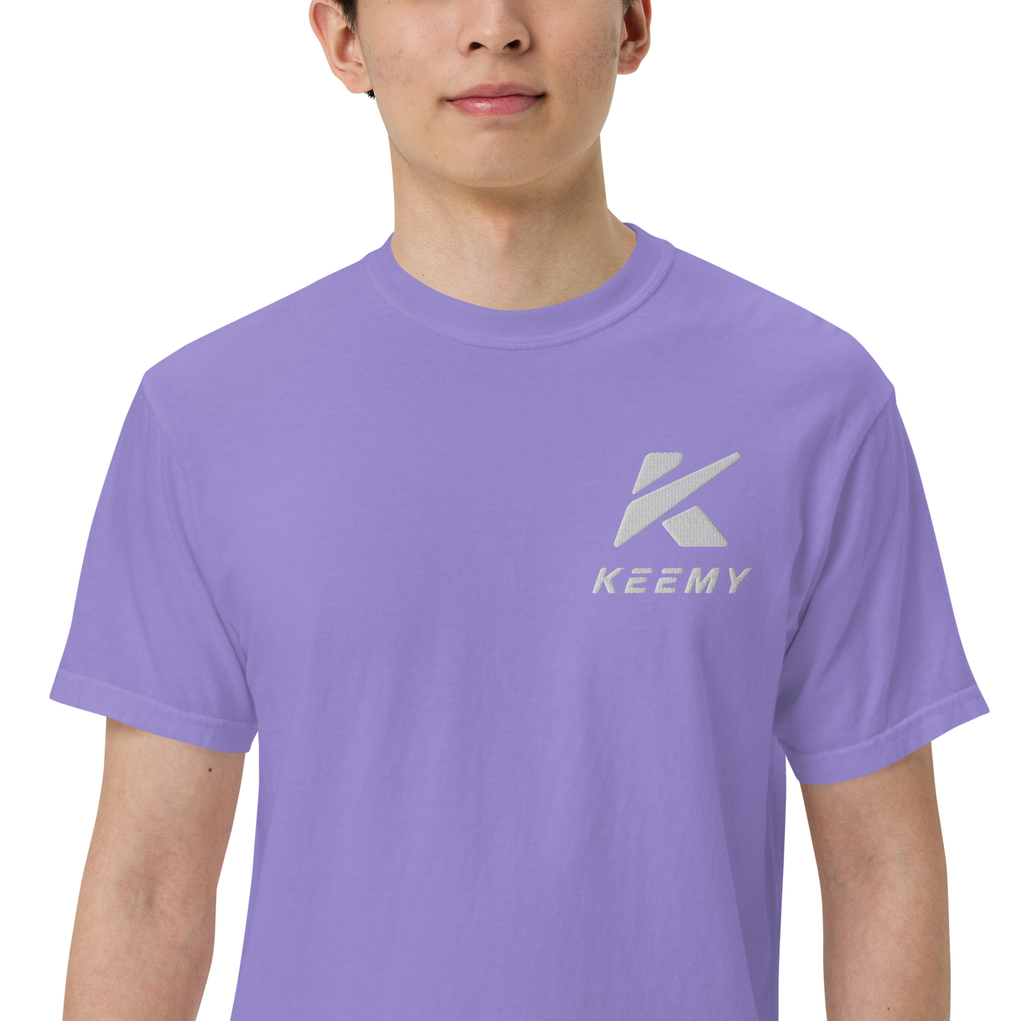 KEEMY Embroidery Unisex garment-dyed heavyweight t-shirt