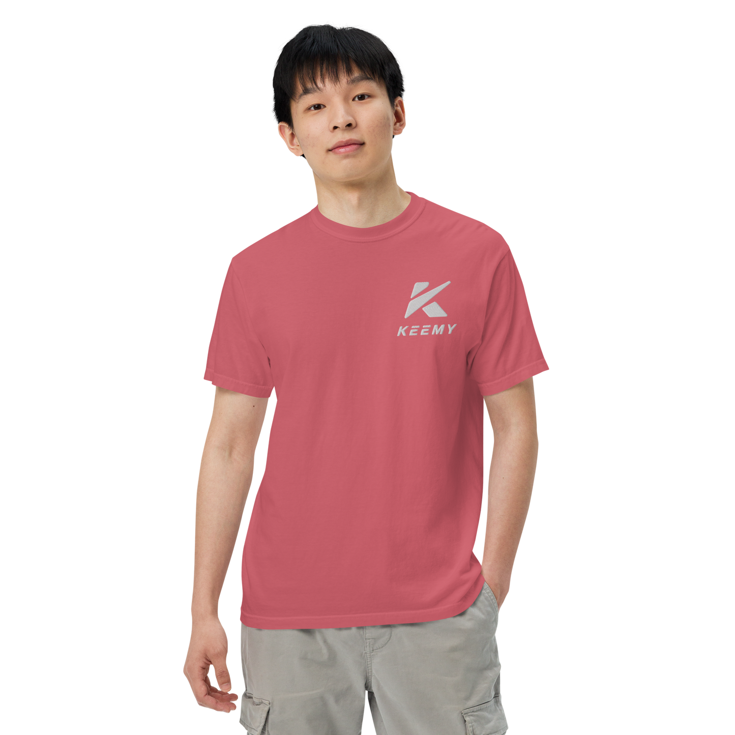 KEEMY Embroidery Unisex garment-dyed heavyweight t-shirt