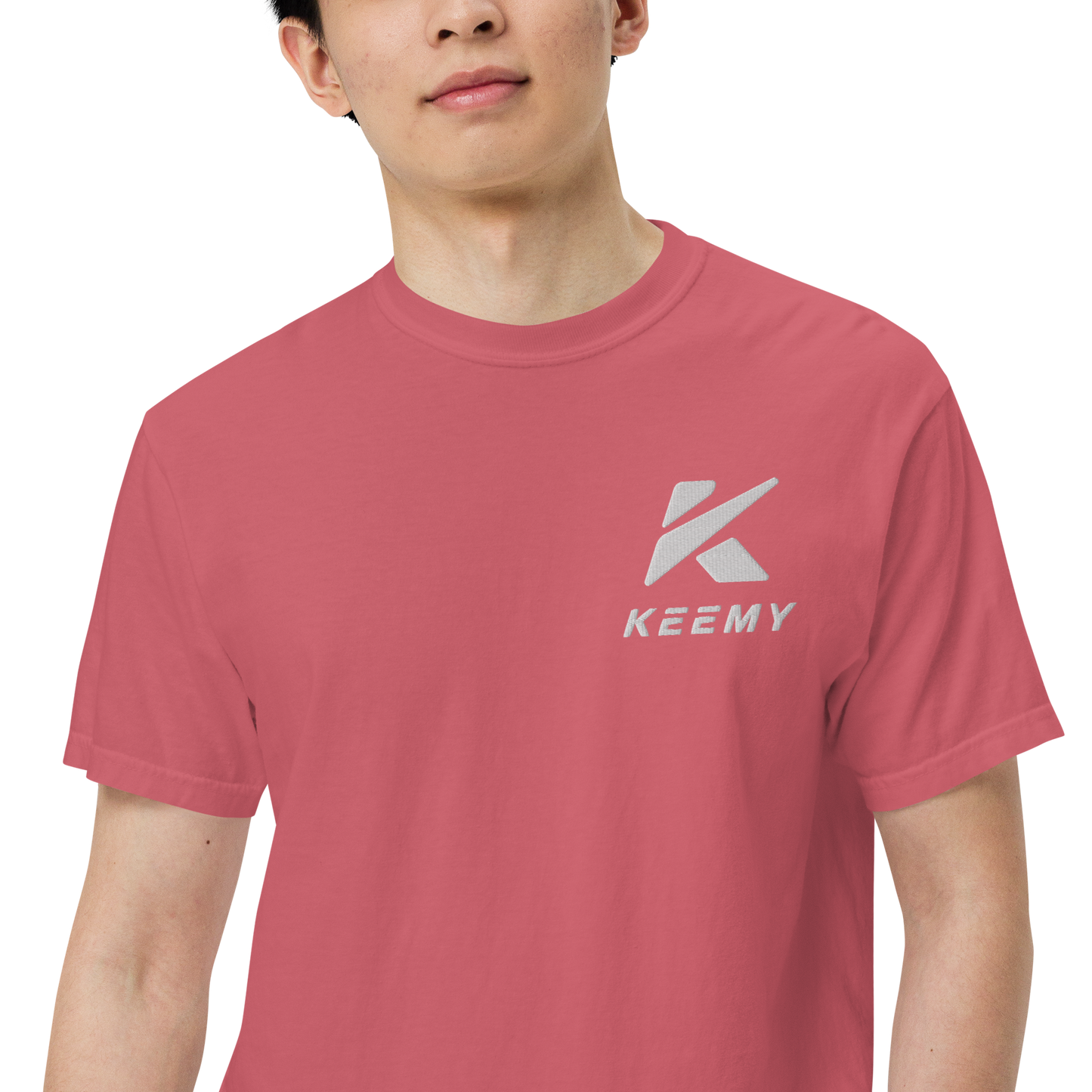 KEEMY Embroidery Unisex garment-dyed heavyweight t-shirt