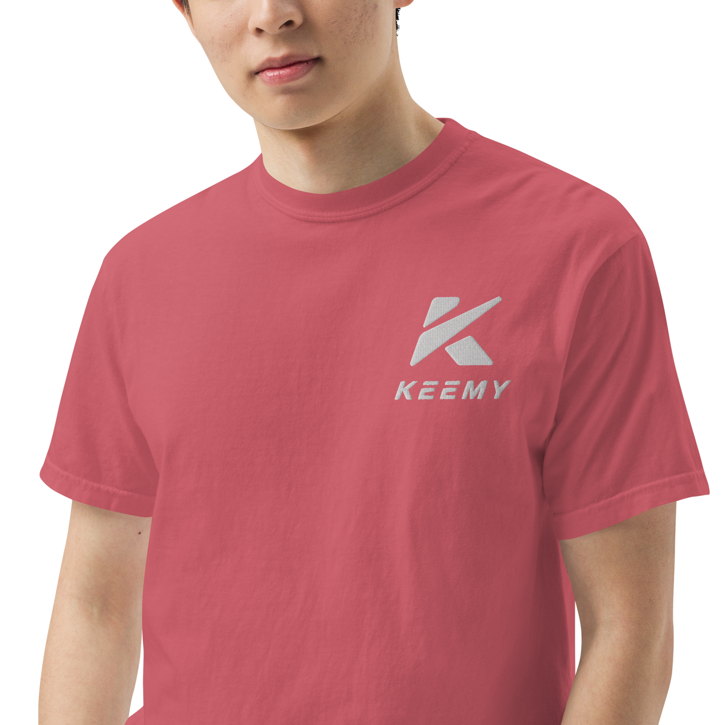 KEEMY Embroidery Unisex garment-dyed heavyweight t-shirt