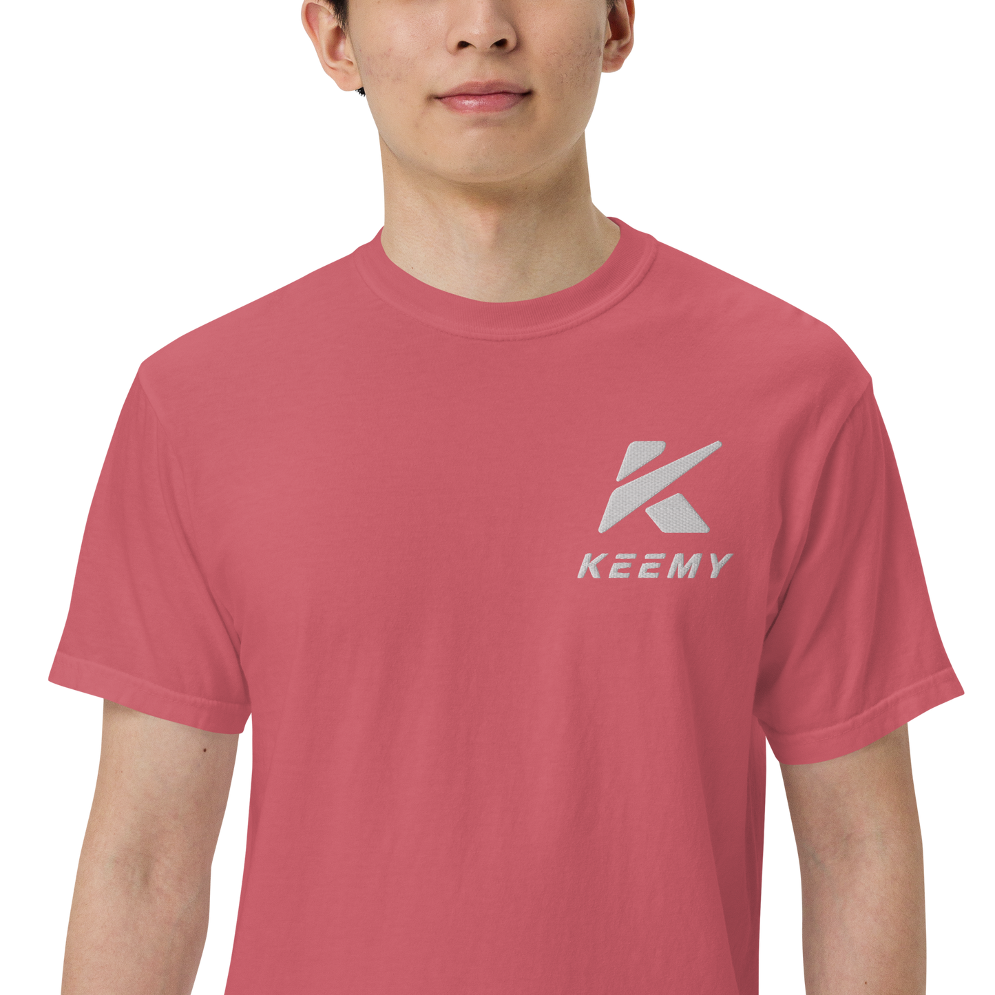 KEEMY Embroidery Unisex garment-dyed heavyweight t-shirt